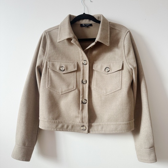 Lily Morgan Between-Season Jacket 'VIBE in dark beige - Picture 2 of 10